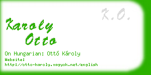 karoly otto business card